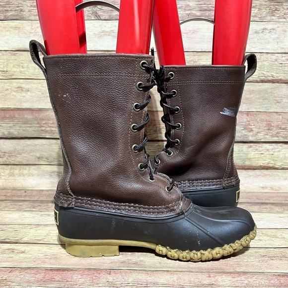 L.L. Bean 10” Brown Duck Boots - Picture 2 of 10